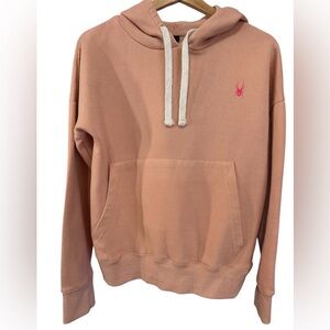 Cozy Pink on Pink Spyder Hoodie * Cotton Blend Activewear Sweatshirt SZ Small